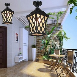Ländlichen Lampe Amerikanischen Garten Terrasse Tür Im Freien Wasserdichte Trauben Droplight