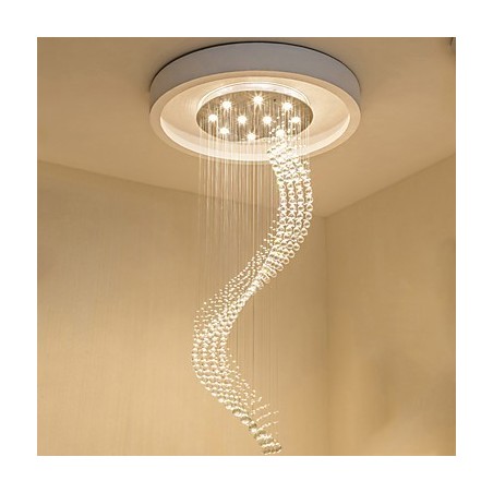 Moderne Kristall-Deckenpendelleuchte, Kronleuchter für den Innenbereich, Hängebeleuchtung für Zuhause, Kronleuchter, Lampen, Leuchten, 3 W, WARMWEISSE Glühbirnen Moderne Kristall-Deckenpendelleuchte, Kronleuchter für den Innenbereich, Hängebeleuchtung für Zuhause, Kronleuchter, Lampen, Leuchten, 3 W, WARMWEISSE Glühbirnen