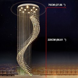 Moderne Kristall-Deckenpendelleuchte, Kronleuchter für den Innenbereich, Hängebeleuchtung für Zuhause, Kronleuchter, Lampen, Leuchten, 3 W, WARMWEISSE Glühbirnen