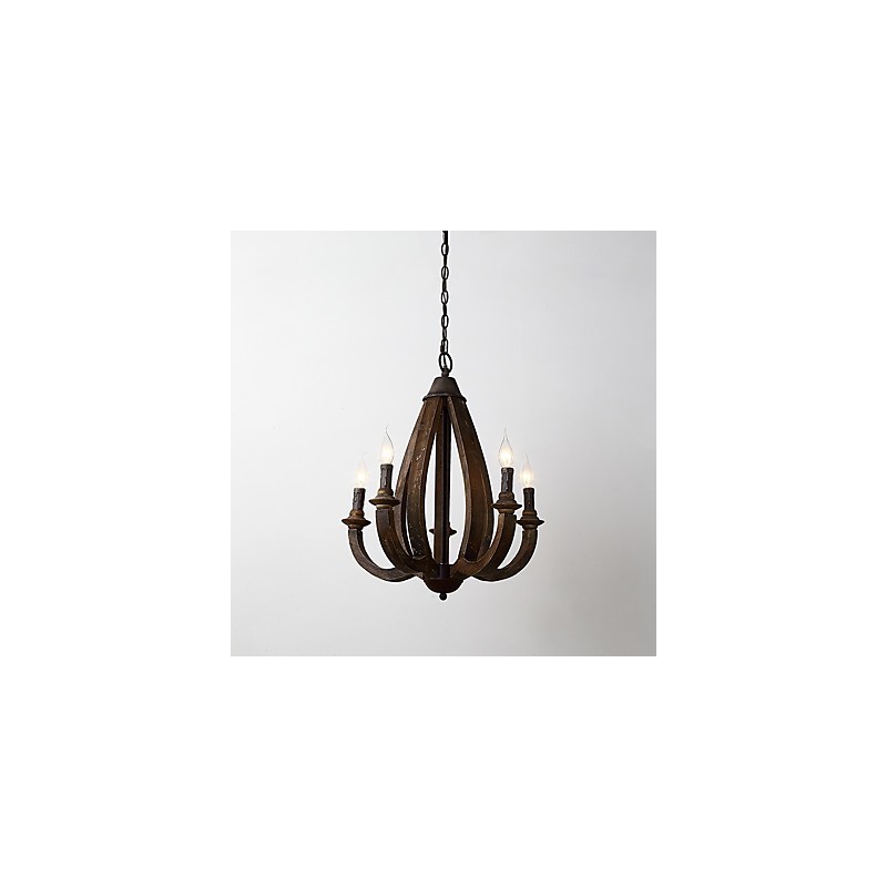 Vintage Malerei Feature Mini Stil Holz Bambus Kronleuchter Lampe die Dekorieren Pendelleuchte