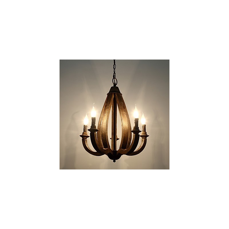 Vintage Malerei Feature Mini Stil Holz Bambus Kronleuchter Lampe die Dekorieren Pendelleuchte