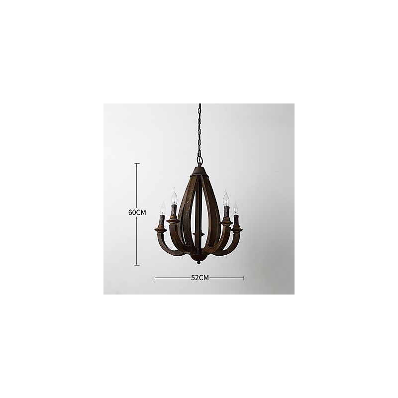 Vintage Malerei Feature Mini Stil Holz Bambus Kronleuchter Lampe die Dekorieren Pendelleuchte