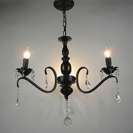 Kristall-Kronleuchter im europäischen Stil Schmiedeeisen Lampe kreative Kerzenlampen und Laternen