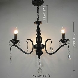 Kristall-Kronleuchter im europäischen Stil Schmiedeeisen Lampe kreative Kerzenlampen und Laternen