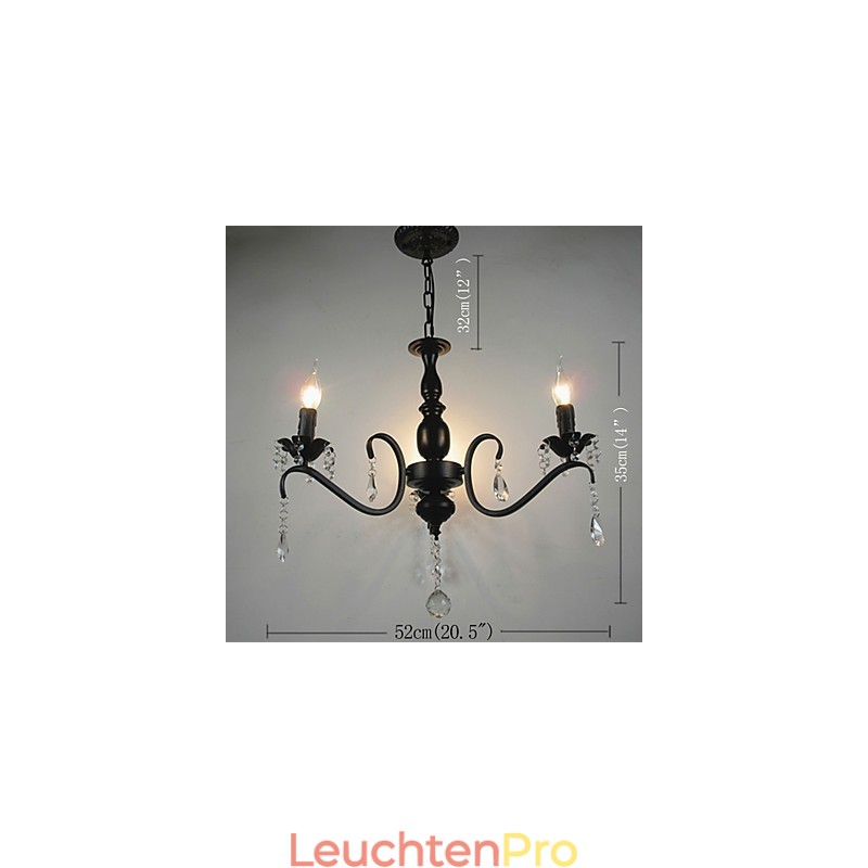 Kristall-Kronleuchter im europäischen Stil Schmiedeeisen Lampe kreative Kerzenlampen und Laternen
