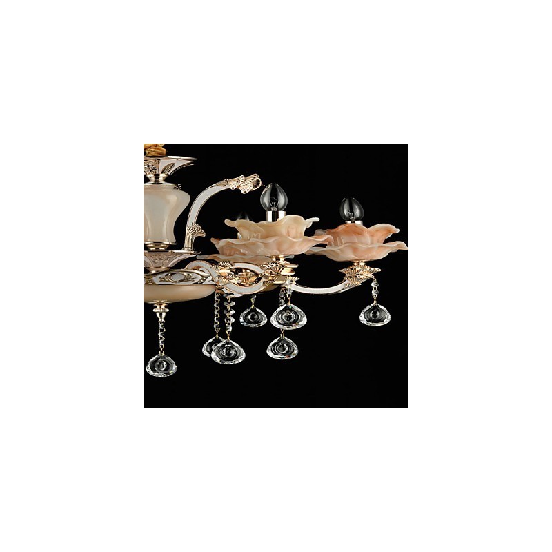 Moderne zeitgenössische traditionelle klassische Zinklegierungsfunktion für Kristall-Mini-Metallpendelleuchte