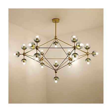 Twenty_one Light Postmoderne Pendelleuchte im europäischen Stil, Modo-Metall-Glas, für die Dekoration des Foyers, industrielle Kronleuchterlampe Twenty_one Light Postmoderne Pendelleuchte im europäischen Stil, Modo-Metall-Glas, für die Dekoration des Foyers, industrielle Kronleuchterlampe