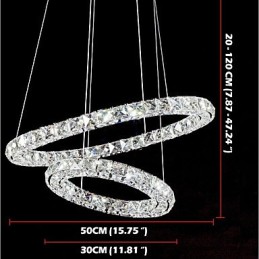 Kristall Kronleuchter Lichter Indoor Pendelleuchte Deckenleuchte Leuchten Dimmbar mit Fernbedienung