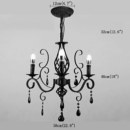 Kristalllampe 3 Licht Moderne einfache Neuheit Beleuchtungen