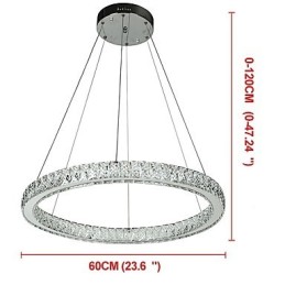 Dimmbare Ring Deckenleuchte Pendelleuchte Moderne Kronleuchter Beleuchtung Innenlampe mit Fernbedienung
