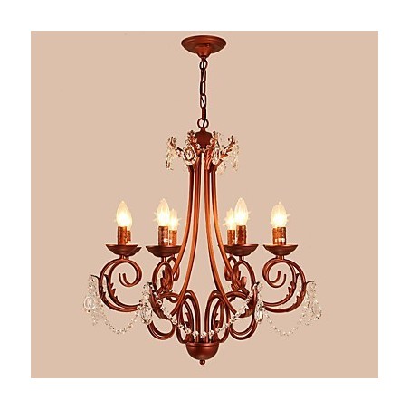 8 Lichter Kronleuchter Modern Zeitgenössisch Traditionell Lodge Vintage Retro Country Malerei Feature für Kristall Metall 8 Lichter Kronleuchter Modern Zeitgenössisch Traditionell Lodge Vintage Retro Country Malerei Feature für Kristall Metall