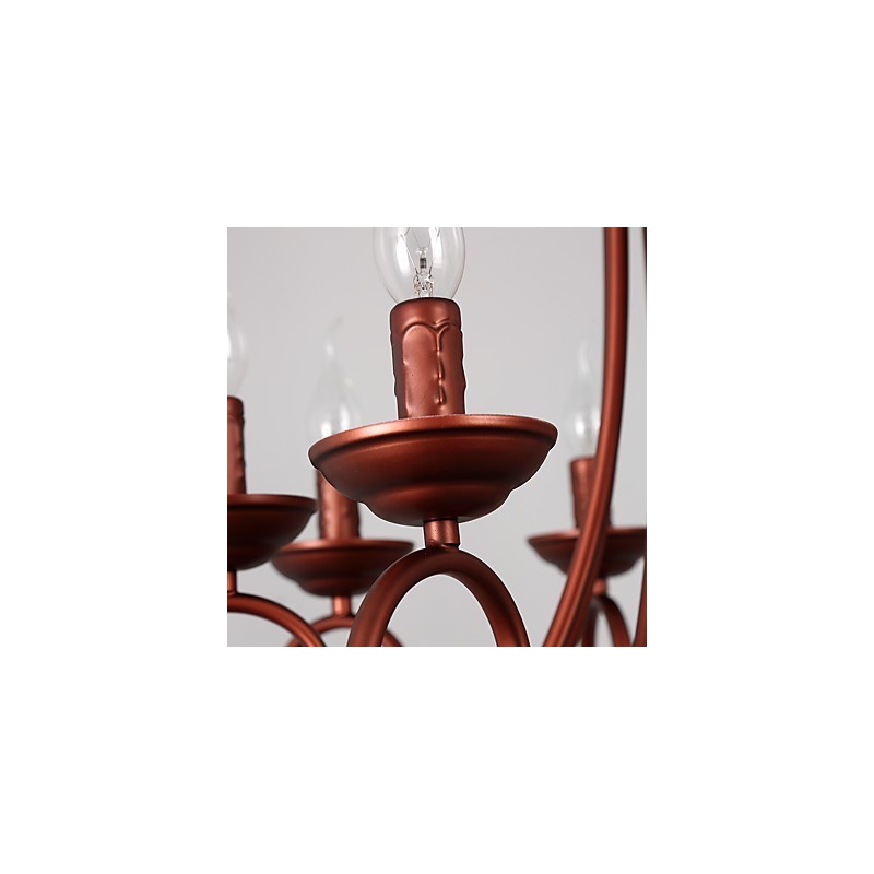 8 Lichter Kronleuchter Modern Zeitgenössisch Traditionell Lodge Vintage Retro Country Malerei Feature für Kristall Metall