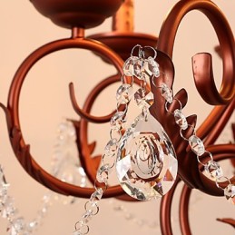 8 Lichter Kronleuchter Modern Zeitgenössisch Traditionell Lodge Vintage Retro Country Malerei Feature für Kristall Metall