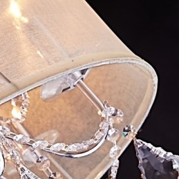 Moderne zeitgenössische traditionelle klassische Landhaus-Chrom-Funktion für Kristall-Mini-Designer-Metall-Kronleuchter