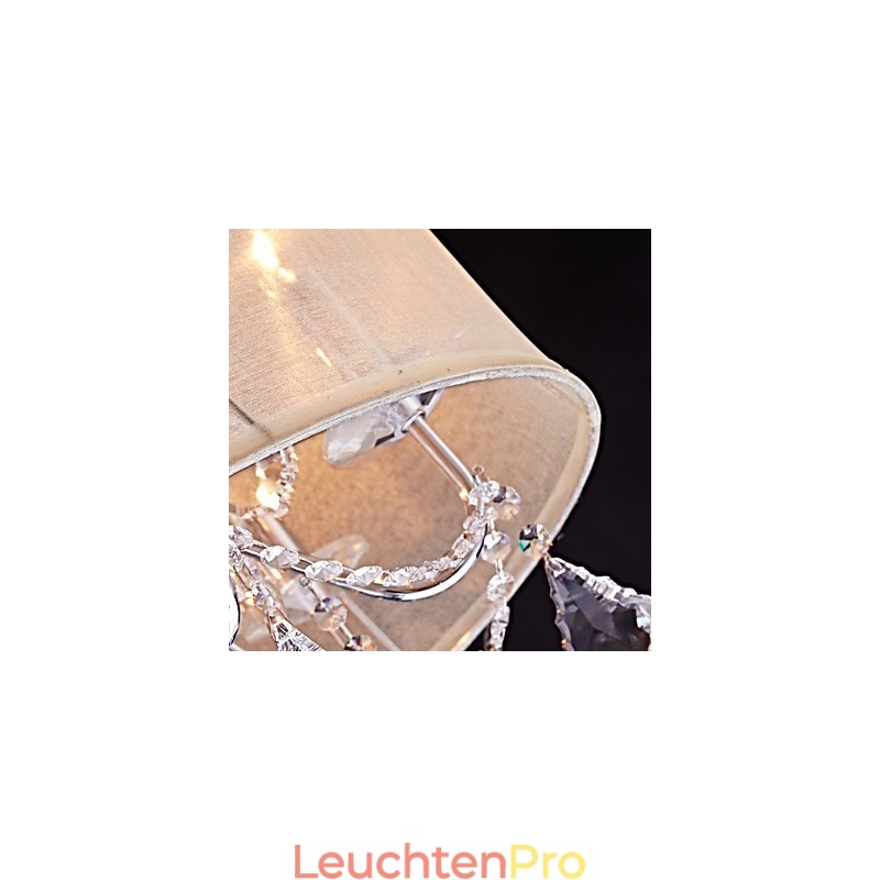 Moderne zeitgenössische traditionelle klassische Landhaus-Chrom-Funktion für Kristall-Mini-Designer-Metall-Kronleuchter