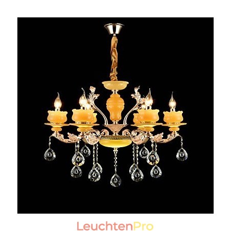 Traditionelle klassische Zinklegierung für Kronleuchter aus Kristall im Mini-Stil mit 6 Glühbirnen Traditionelle klassische Zinklegierung für Kronleuchter aus Kristall im Mini-Stil mit 6 Glühbirnen