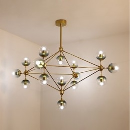 Fünfzehn Licht Postmodernen Europa Stil Modo Metall Glas Pendelleuchte das Foyer Schmücken Industrielle Kronleuchter Lampe