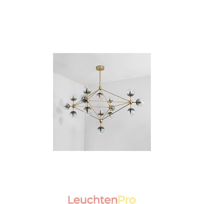 Fünfzehn Licht Postmodernen Europa Stil Modo Metall Glas Pendelleuchte das Foyer Schmücken Industrielle Kronleuchter Lampe