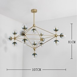 Fünfzehn Licht Postmodernen Europa Stil Modo Metall Glas Pendelleuchte das Foyer Schmücken Industrielle Kronleuchter Lampe
