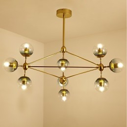 Zehn Licht Post Moderne Europa Stil Modo Metall Glas Pendelleuchte das Foyer Schmücken Industrielle Kronleuchter Lampe