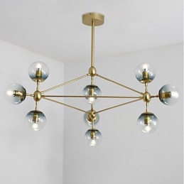 Zehn Licht Post Moderne Europa Stil Modo Metall Glas Pendelleuchte das Foyer Schmücken Industrielle Kronleuchter Lampe