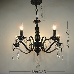 Neuartige Beleuchtungen Schmiedeeisenlampe im europäischen Stil Originalität Individualität Dekoration Kerzenlampe Kronleuchter