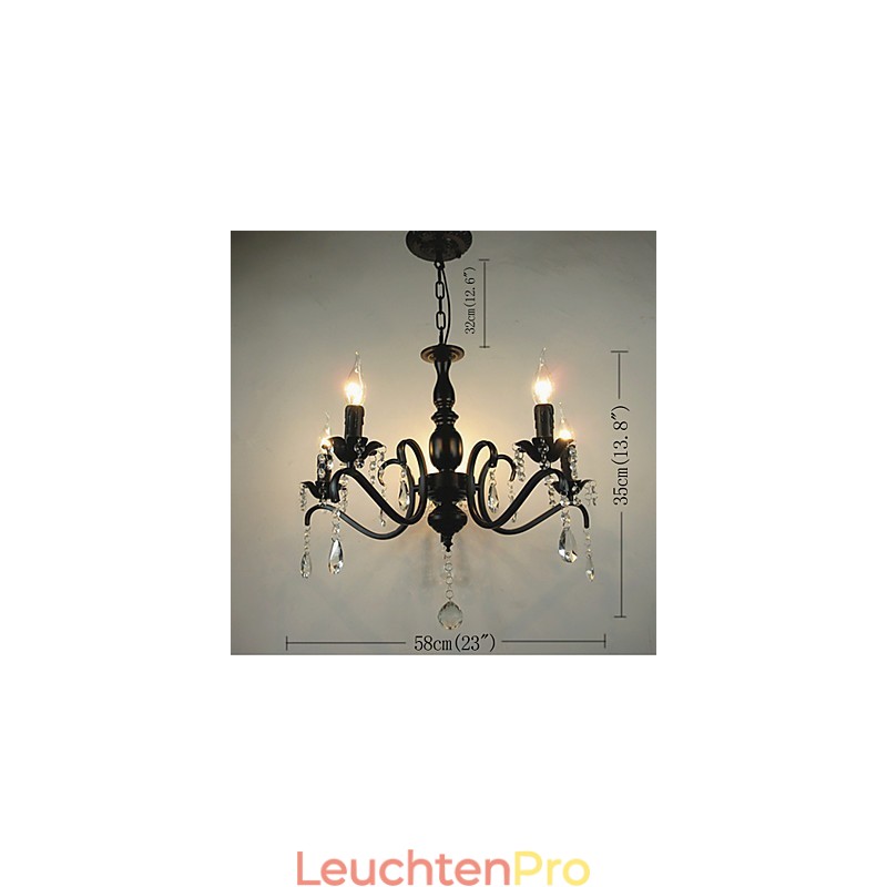 Neuartige Beleuchtungen Schmiedeeisenlampe im europäischen Stil Originalität Individualität Dekoration Kerzenlampe Kronleuchter