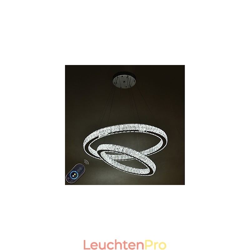 Indoor Kristall Kronleuchter Moderne Pendelleuchte Deckenleuchte Dimmbare Beleuchtung Lampe mit Fernbedienung