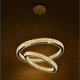 Indoor Kristall Kronleuchter Moderne Pendelleuchte Deckenleuchte Dimmbare Beleuchtung Lampe mit Fernbedienung