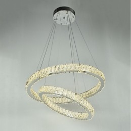 Indoor Kristall Kronleuchter Moderne Pendelleuchte Deckenleuchte Dimmbare Beleuchtung Lampe mit Fernbedienung