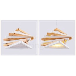 1 Licht Holz Moderne zeitgenössische Pendelleuchte mit Holzschirm