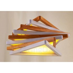 1 Licht Holz Moderne zeitgenössische Pendelleuchte mit Holzschirm