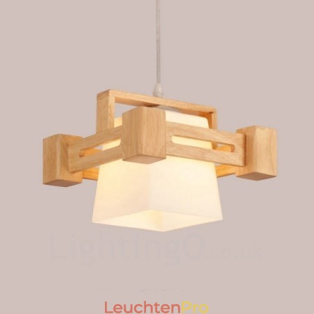 1 Licht Holz Moderne zeitgenössische Pendelleuchte im nordischen Stil mit Stoffschirm 1 Licht Holz Moderne zeitgenössische Pendelleuchte im nordischen Stil mit Stoffschirm