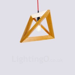 1 Licht Holz Moderne zeitgenössische Pendelleuchte mit Holzschirm