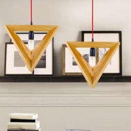 1 Licht Holz Moderne zeitgenössische Pendelleuchte mit Holzschirm