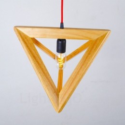 1 Licht Holz Moderne zeitgenössische Pendelleuchte mit Holzschirm
