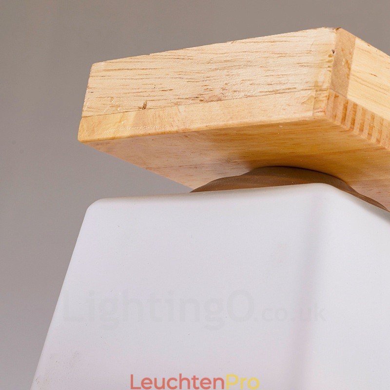 1 Licht Moderne zeitgenössische Deckenleuchten im nordischen Stil mit Glasschirm