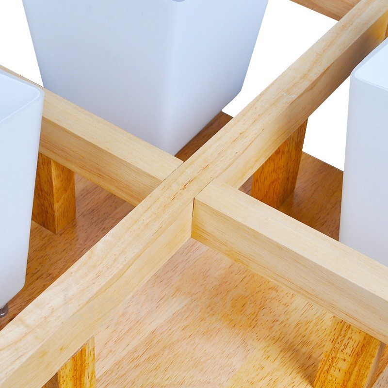 Moderne Deckenleuchten mit 4 Lichtern und Glasschirm