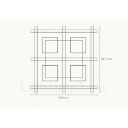 Moderne Deckenleuchten mit 4 Lichtern und Glasschirm