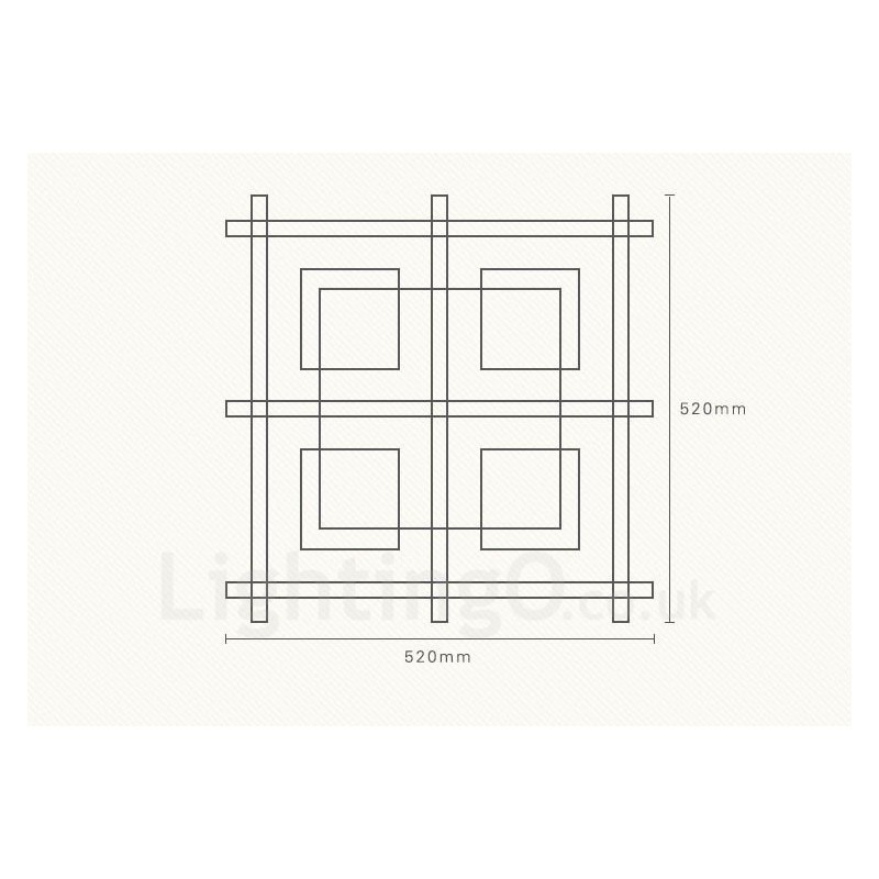 Moderne Deckenleuchten mit 4 Lichtern und Glasschirm