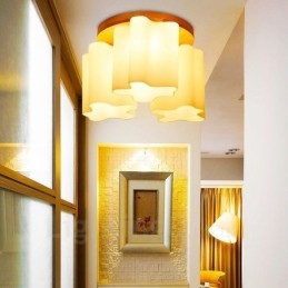 Moderne Deckenleuchten mit 3 Lichtern und Glasschirm