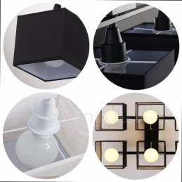 Moderne, zeitgenössische Deckenleuchten in Schwarz mit 6 Lichtern und Stoffschirm