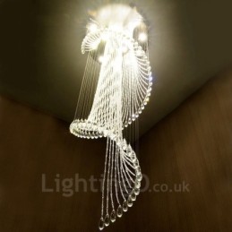 15 Lichter Moderne Kristall Deckenpendelleuchte Innenleuchter Beleuchtung Lampen Leuchten mit Glühbirnen