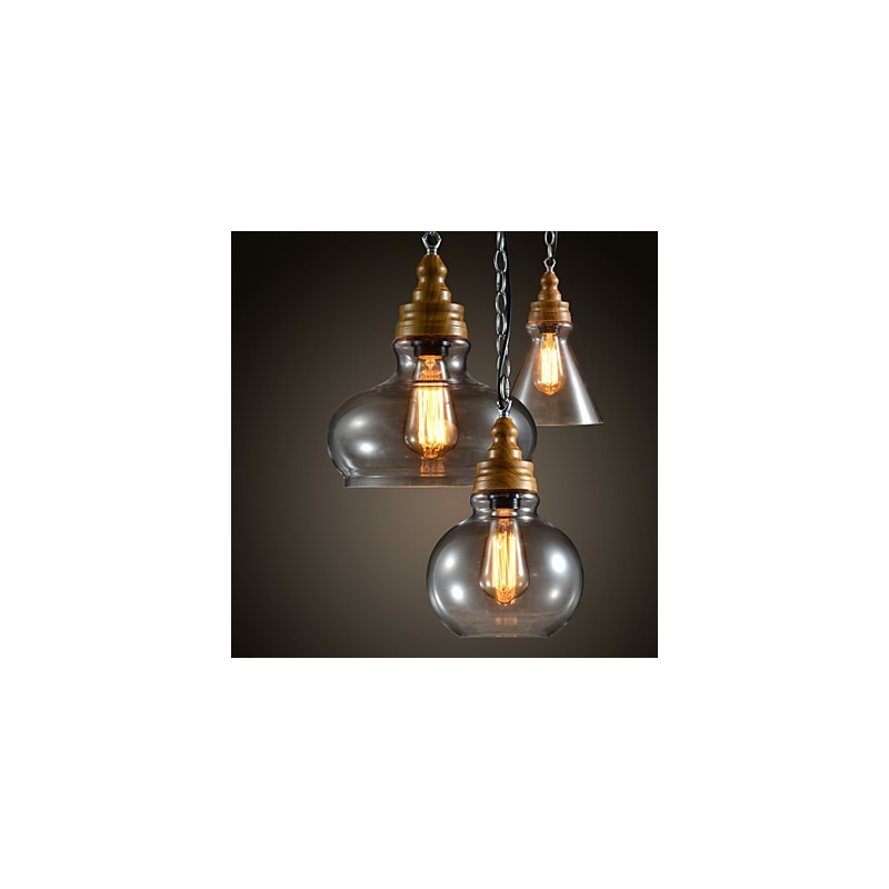 3-flammige moderne Pendelleuchte im zeitgenössischen Mini-Stil aus Metall