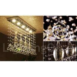 5 Lichter Moderne Kristall Deckenpendelleuchte Innen Kronleuchter Beleuchtung Lampen Leuchte