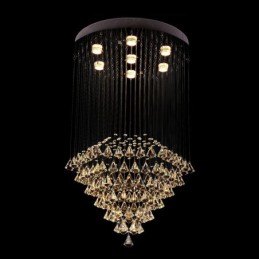 7 Lichter Moderne Kristall Deckenleuchte Pendelleuchte Innen Kronleuchter Beleuchtung Lampen Leuchten