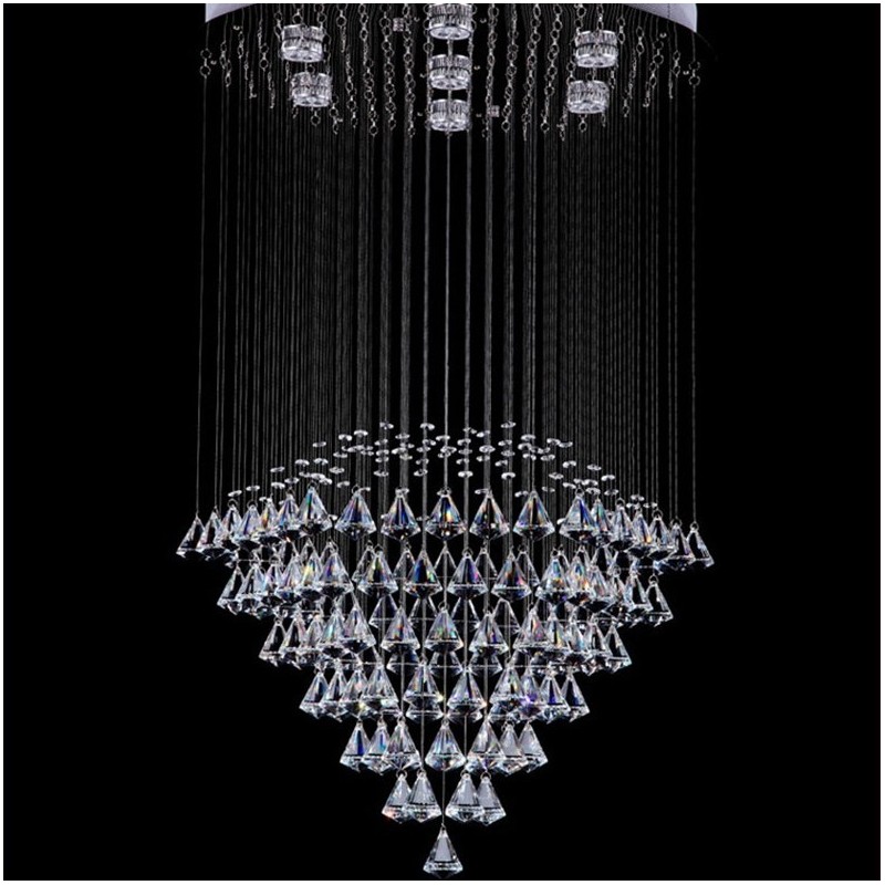 7 Lichter Moderne Kristall Deckenleuchte Pendelleuchte Innen Kronleuchter Beleuchtung Lampen Leuchten