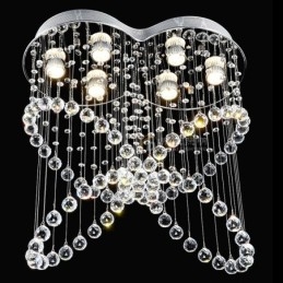 6 Lichter Moderne Kristall Deckenpendelleuchte Innen Kronleuchter Beleuchtung Lampen Leuchten