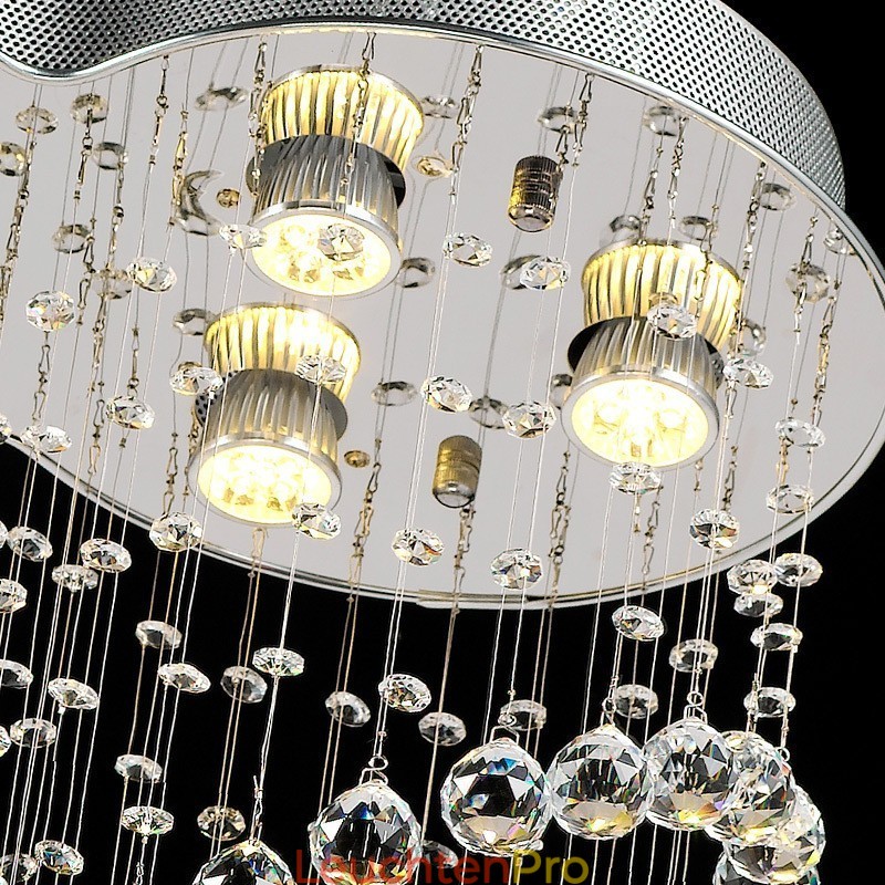 6 Lichter Moderne Kristall Deckenpendelleuchte Innen Kronleuchter Beleuchtung Lampen Leuchten