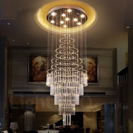 10 Lichter Moderne Kristall Deckenpendelleuchte Innen Kronleuchter Beleuchtung Lampen Leuchten
